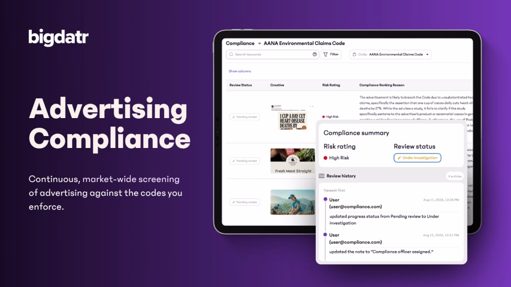 Bigdatr launches Advertising Compliance platform for Australian regulators